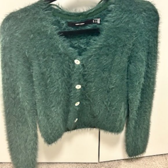 Vera Moda Fuzzy Button Down Cardigan - Picture 4 of 4
